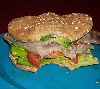 Ahi Steak Sandwich - Clean Recipes for weight loss and maintenance. Recipe by Devin Alexander.