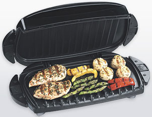 George Foreman Grill - For Lean grilling of meat, veggies and more.