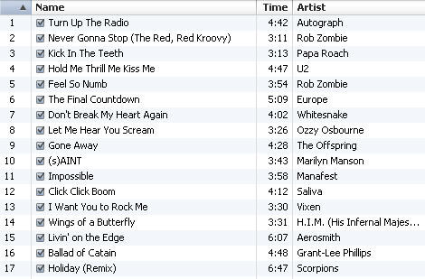 Shuffle Playlist for Cardio and Workout - July 2010