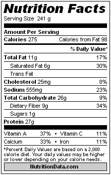 Nutrition information for breakfast sandwich with egg white.