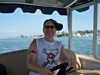 Ron - Piloting our boat around Balboa Island- June 15, 2007